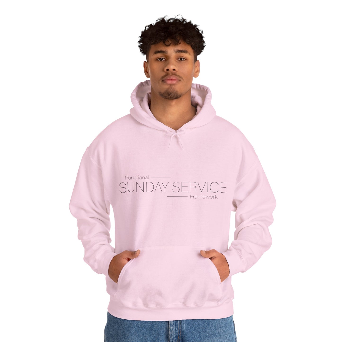 Sunday Service Hoodie — Black Text