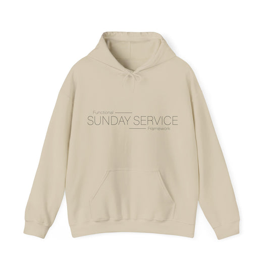 Sunday Service Hoodie — Black Text