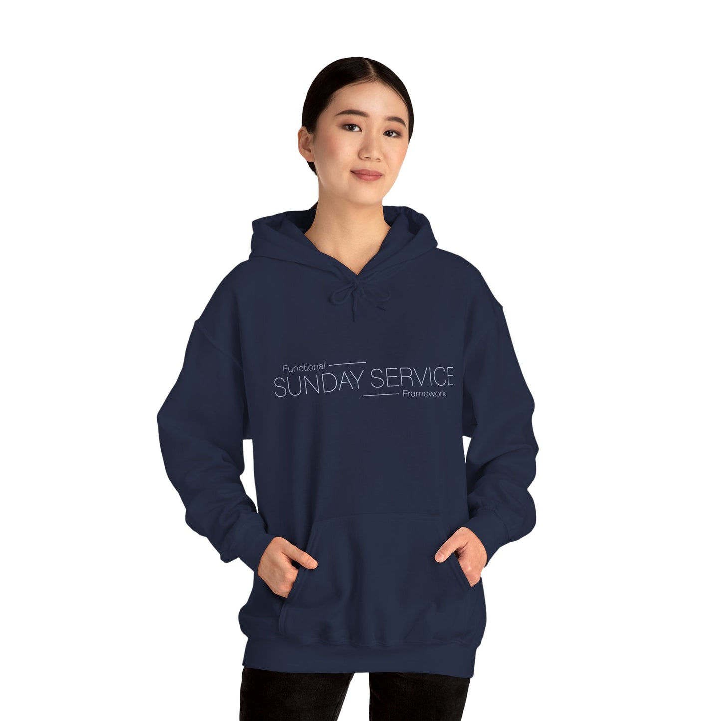 Sunday Service Hoodie - Blue Text
