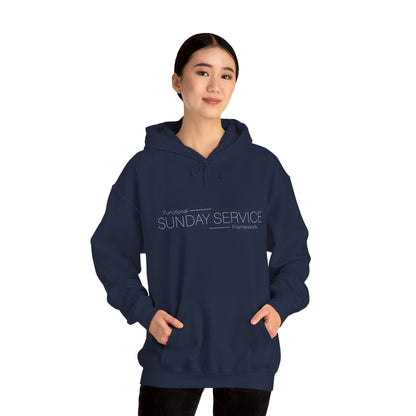 Sunday Service Hoodie - Blue Text