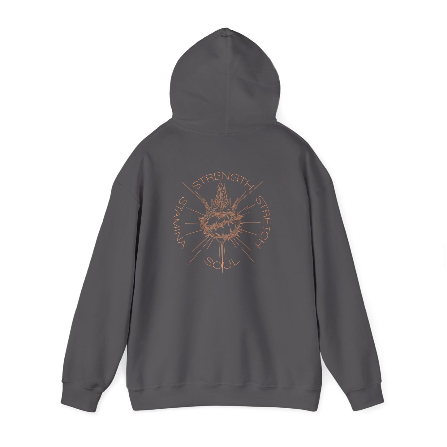 Sunday Service Hoodie - Charcoal with orange font