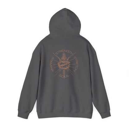 Sunday Service Hoodie - Charcoal with orange font