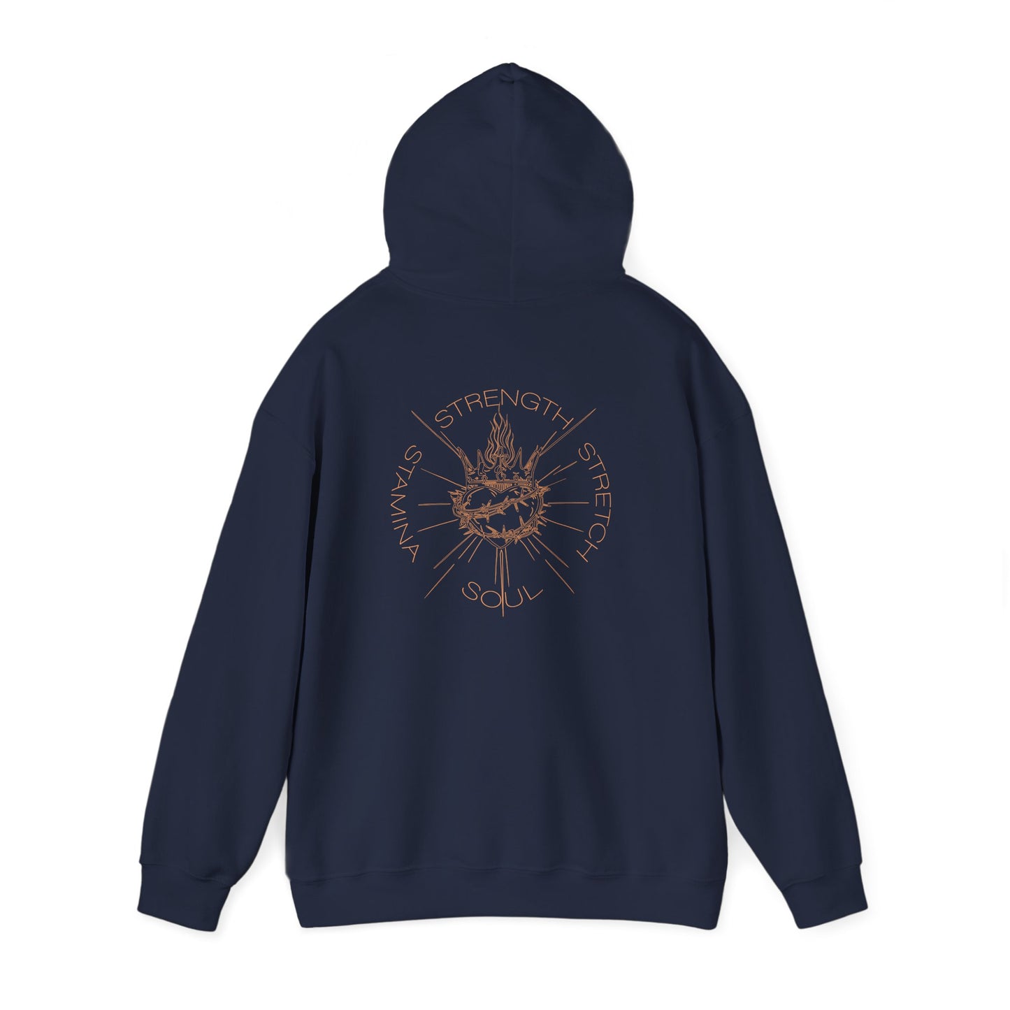 Sunday Service Hoodie - Navy with orange font