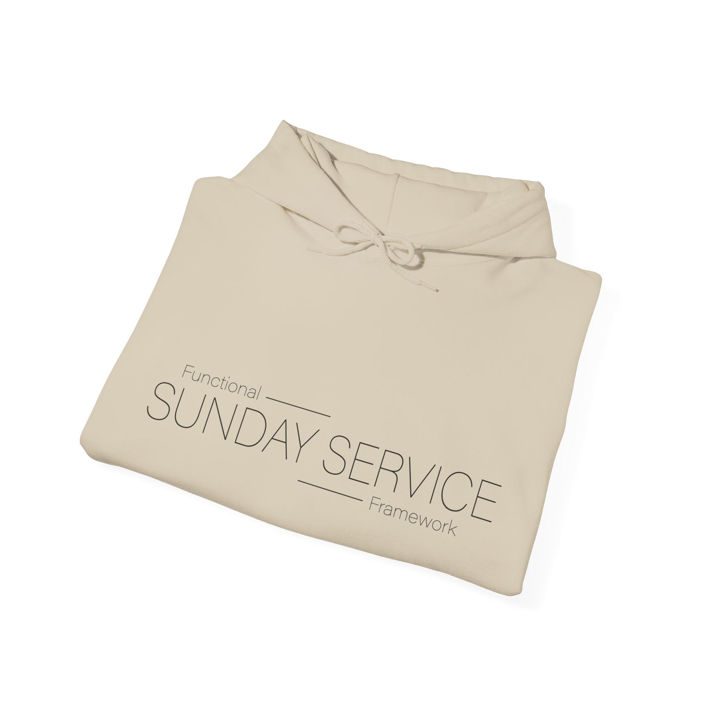 Sunday Service Hoodie — Black Text