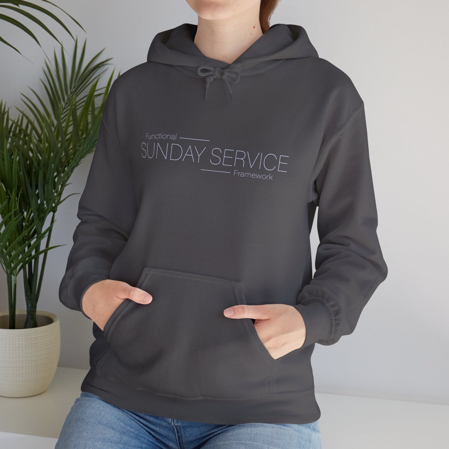 Sunday Service Hoodie - Blue Text